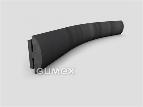 "H" Gummiprofil, 20x8/1/1mm, 60°ShA, EPDM, -40°C/+100°C, schwarz, 